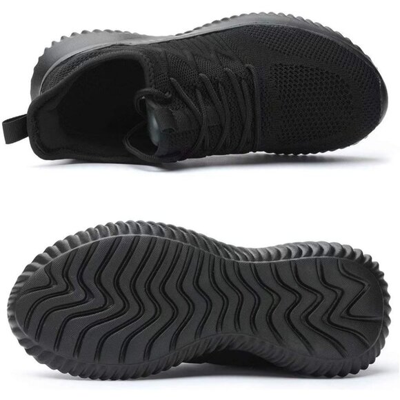 Women's Ladies Walking Running Shoes Slip On Lightweight Tennis Sneakers Black M - Picture 3 of 7